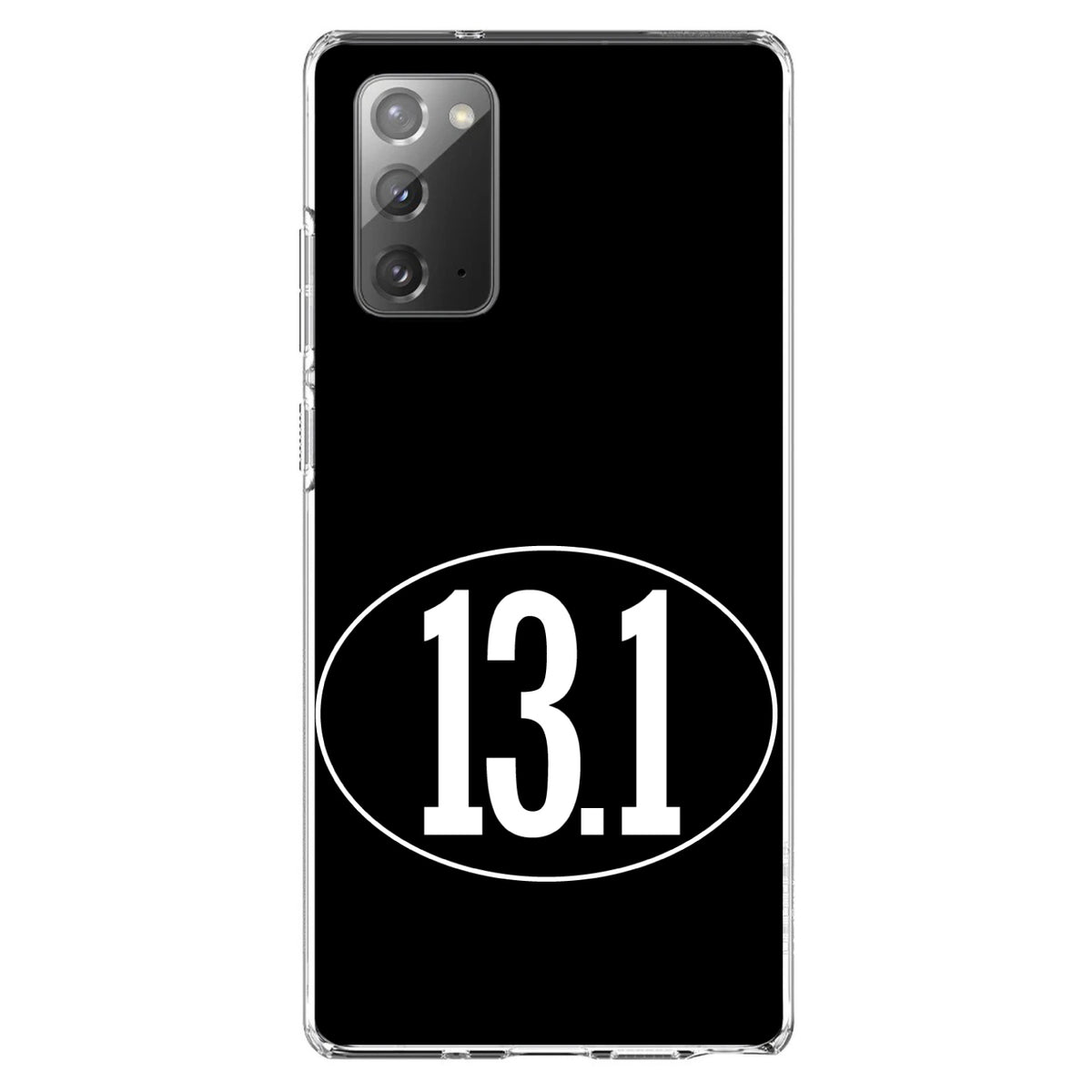 Black White 13.1 Half Marathon Run Clear Shockproof iPhone Case, view 8
