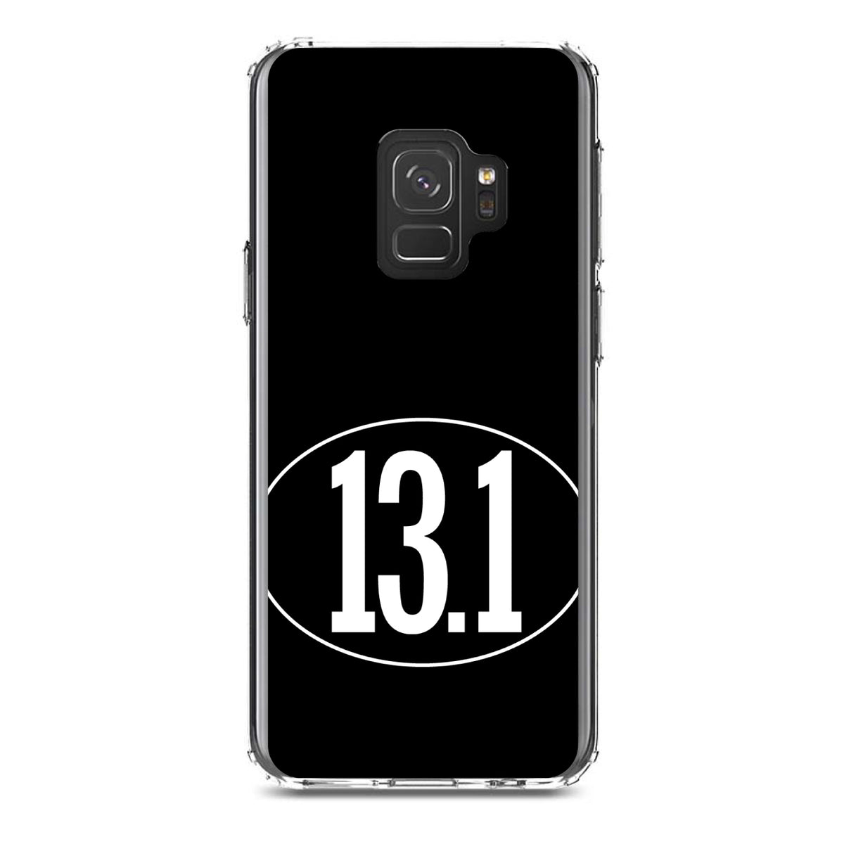 Black White 13.1 Half Marathon Run Clear Shockproof iPhone Case, view 19