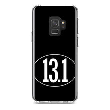 DistinctInk® Clear Shockproof Hybrid Case for Apple iPhone / Samsung Galaxy / Google Pixel - Black White 13.1 Half Marathon Run