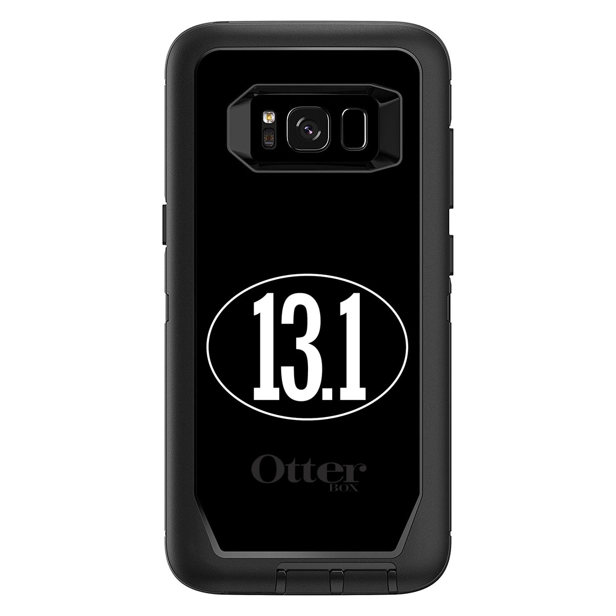 Black White 13.1 Half Marathon Run OtterBox Defender Case for iPhone & Galaxy, view 12