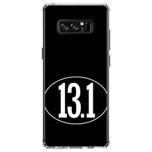 DistinctInk® Clear Shockproof Hybrid Case for Apple iPhone / Samsung Galaxy / Google Pixel - Black White 13.1 Half Marathon Run