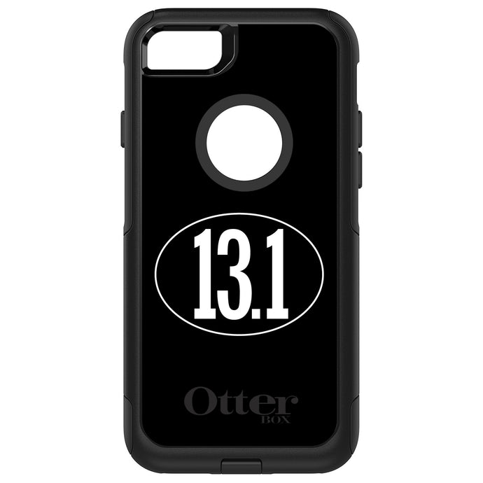 DistinctInk OtterBox Commuter Series Case for Apple iPhone or Samsung Galaxy - Black White 13.1 Half Marathon Run