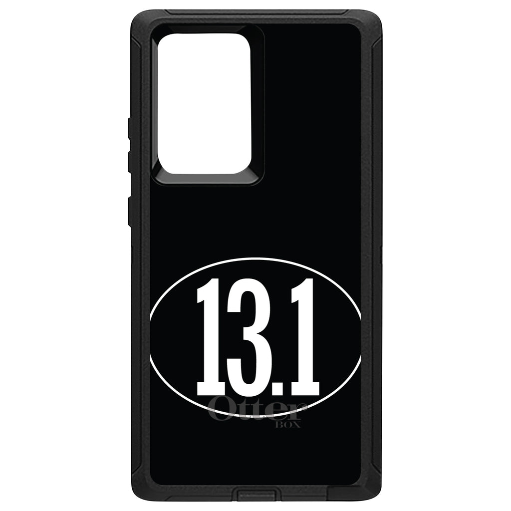 Black White 13.1 Half Marathon Run OtterBox Defender Case for iPhone & Galaxy, view 13