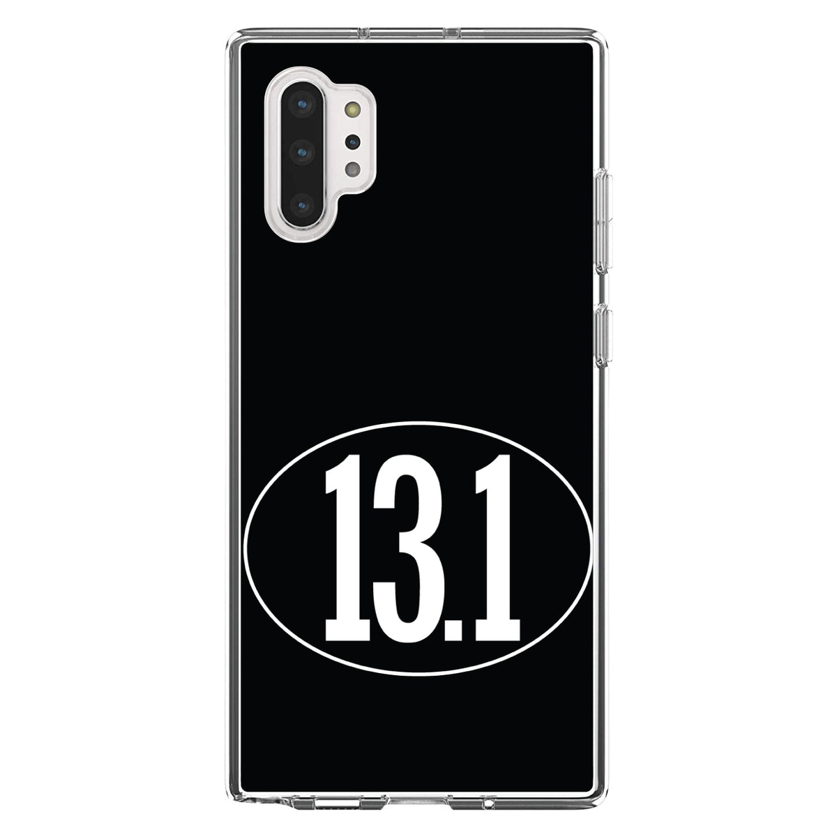 Black White 13.1 Half Marathon Run Clear Shockproof iPhone Case, view 10