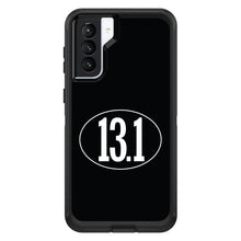 DistinctInk™ OtterBox Defender Series Case for Apple iPhone / Samsung Galaxy / Google Pixel - Black White 13.1 Half Marathon Run