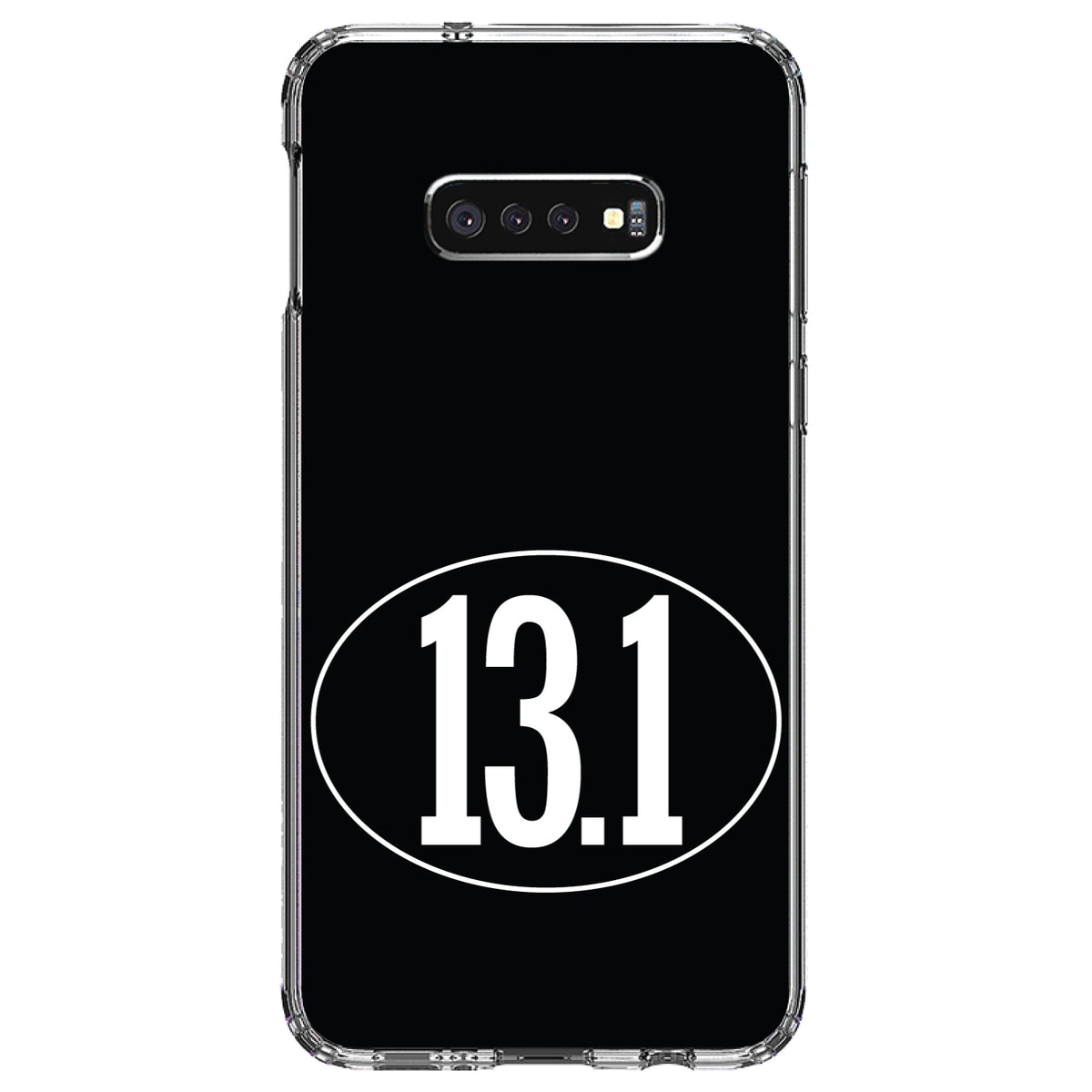 Black White 13.1 Half Marathon Run Clear Shockproof iPhone Case, view 18