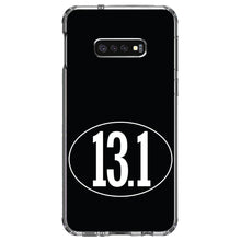 DistinctInk® Clear Shockproof Hybrid Case for Apple iPhone / Samsung Galaxy / Google Pixel - Black White 13.1 Half Marathon Run