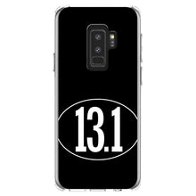 DistinctInk® Clear Shockproof Hybrid Case for Apple iPhone / Samsung Galaxy / Google Pixel - Black White 13.1 Half Marathon Run