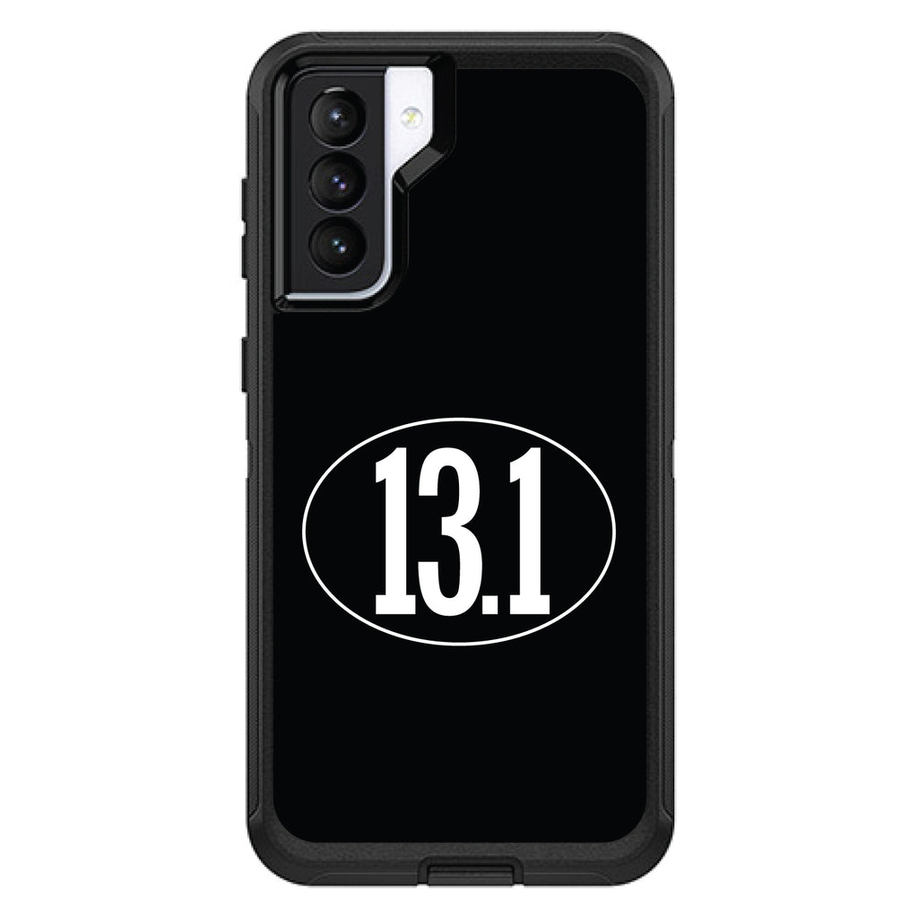 Black White 13.1 Half Marathon Run OtterBox Defender Case for iPhone & Galaxy, view 5