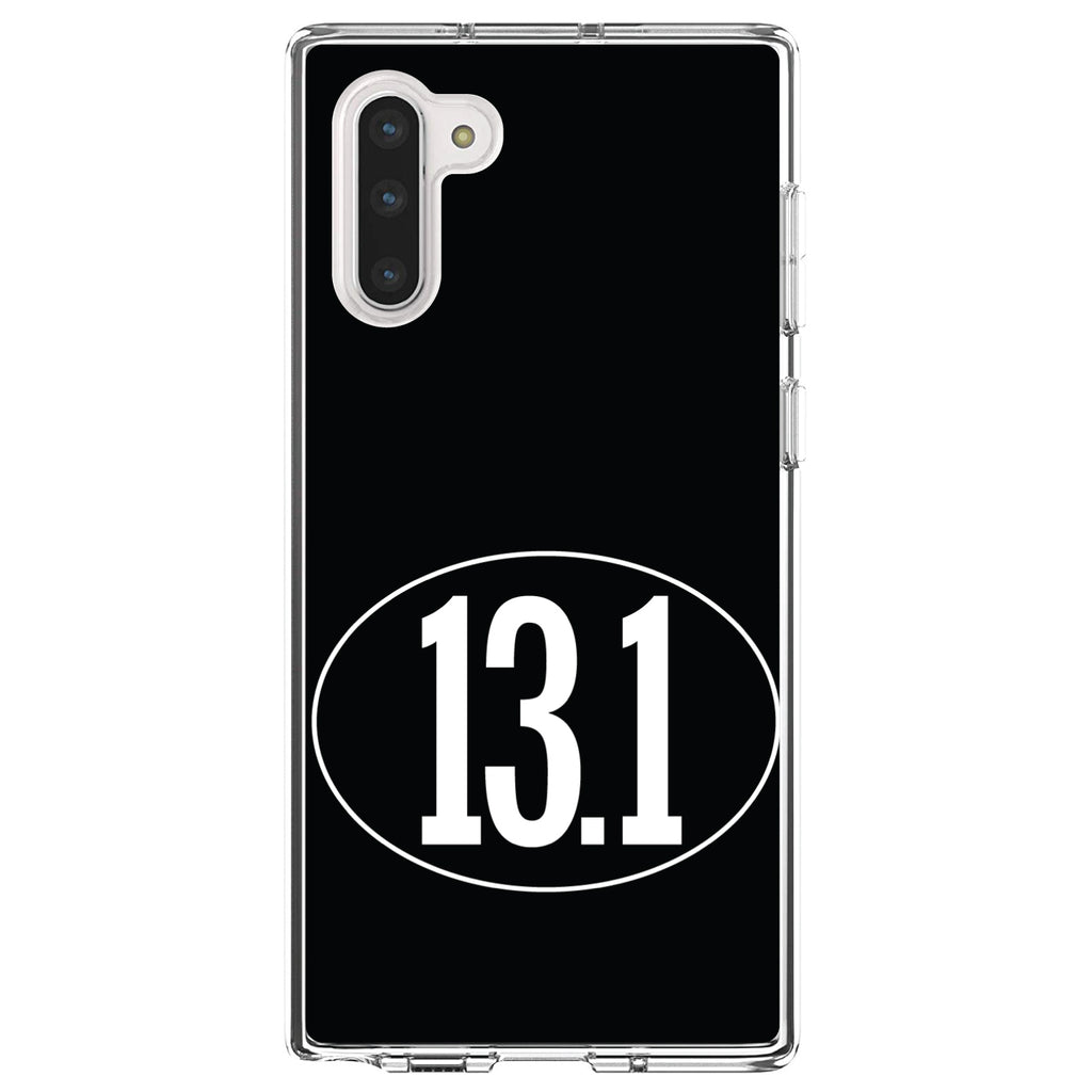 Black White 13.1 Half Marathon Run Clear Shockproof iPhone Case, view 9