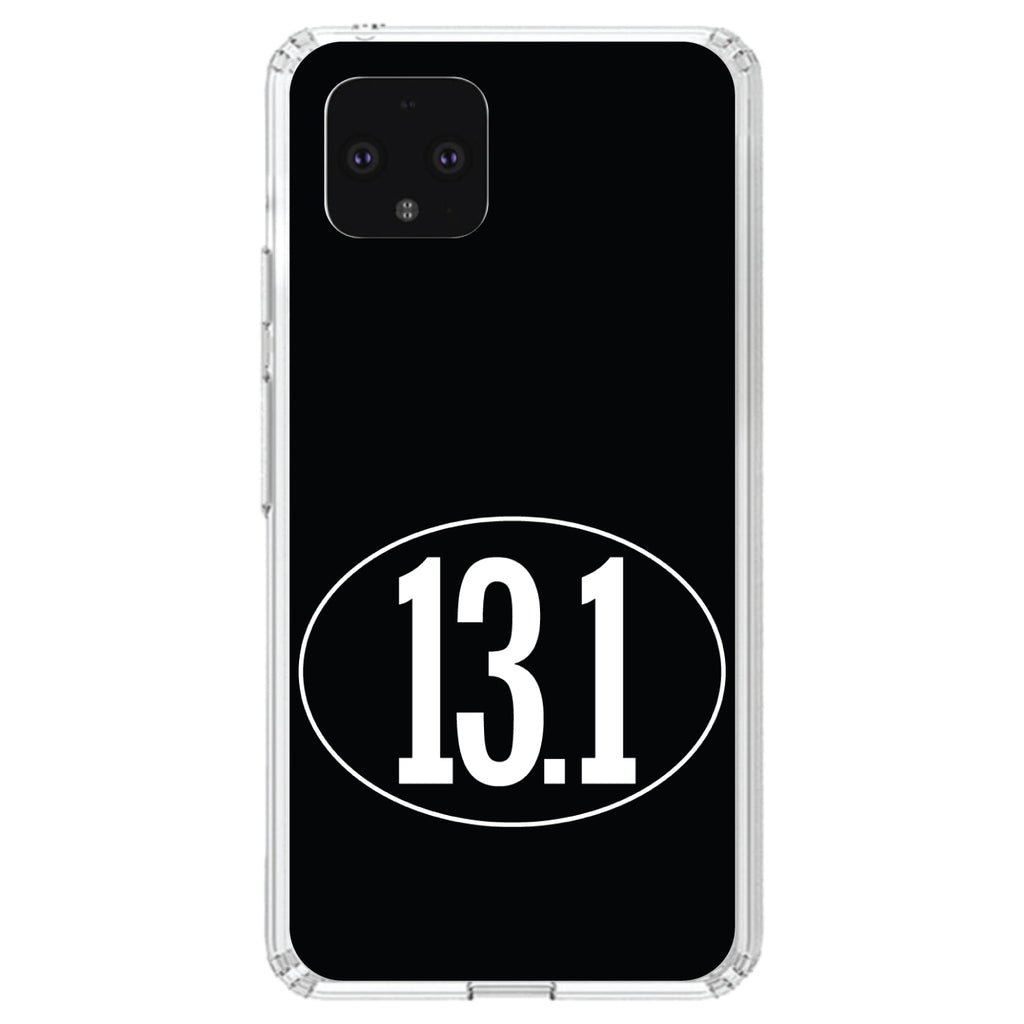 Black White 13.1 Half Marathon Run Clear Shockproof iPhone Case, view 24