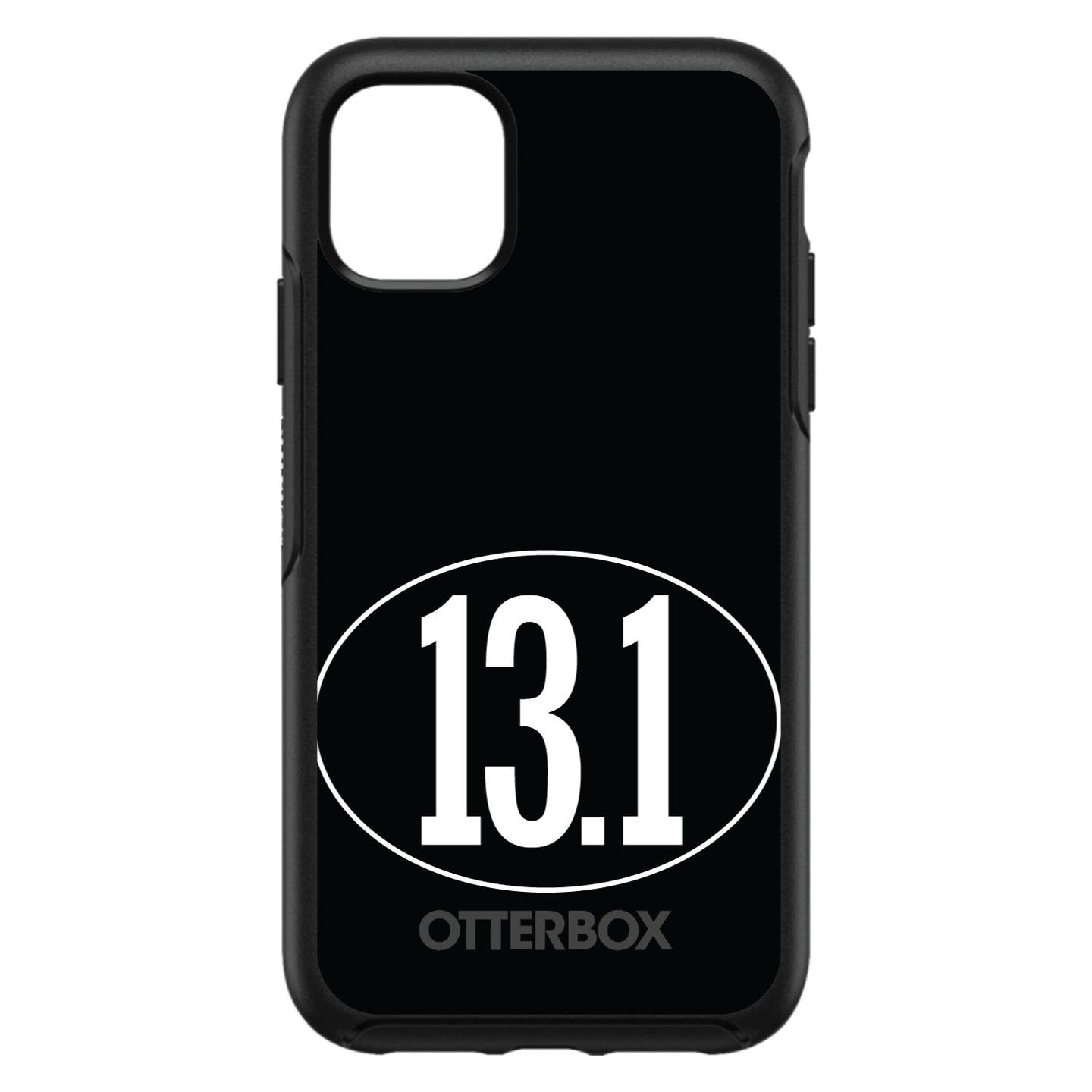 DistinctInk™ OtterBox Symmetry Series Case for Apple iPhone / Samsung Galaxy / Google Pixel - Black White 13.1 Half Marathon Run