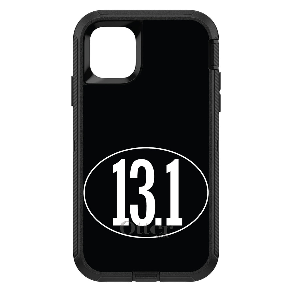 Black White 13.1 Half Marathon Run OtterBox Defender Case for iPhone & Galaxy, view 2
