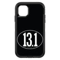 Black White 13.1 Half Marathon Run OtterBox Defender Case for iPhone & Galaxy, view 2