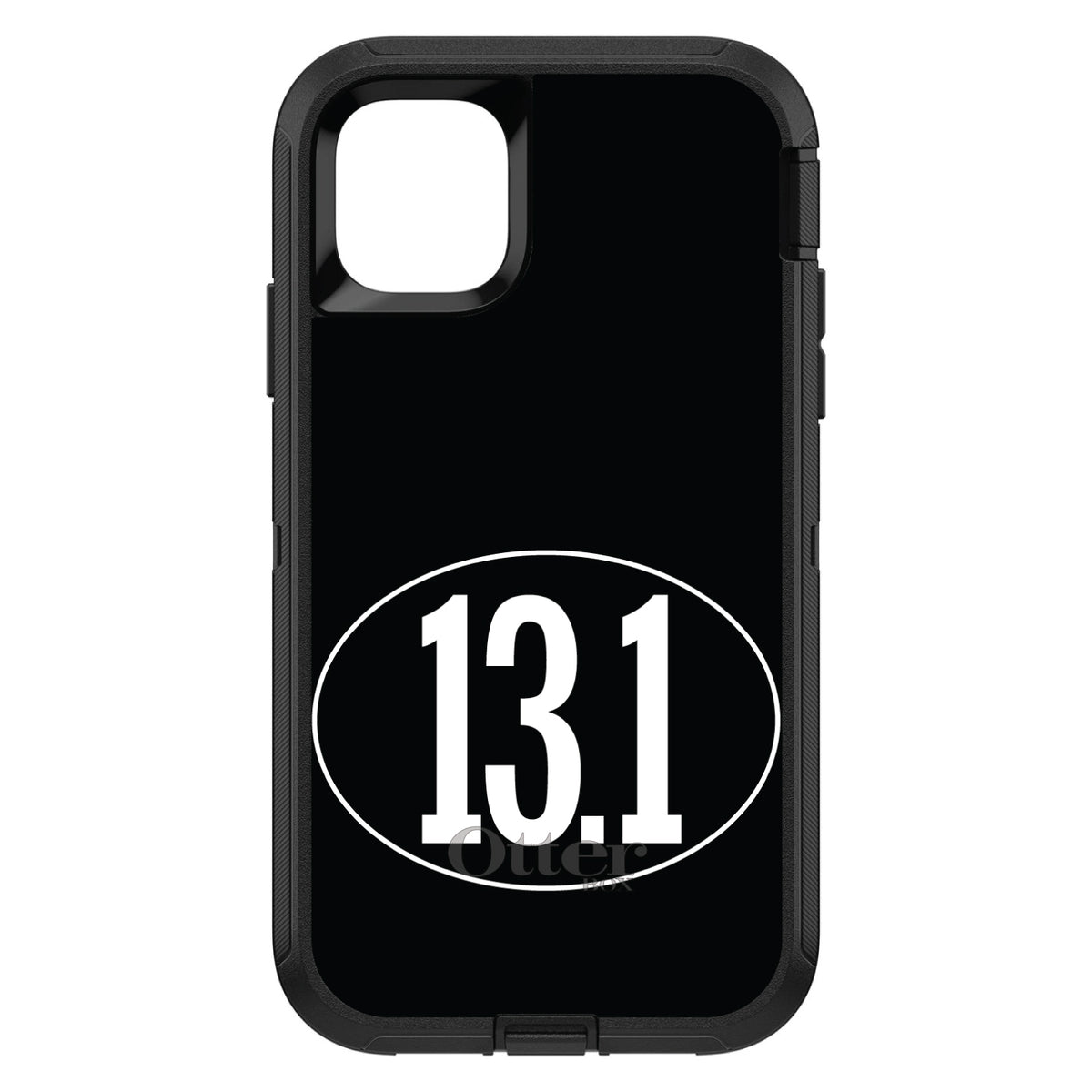 Black White 13.1 Half Marathon Run OtterBox Defender Case for iPhone & Galaxy, view 2