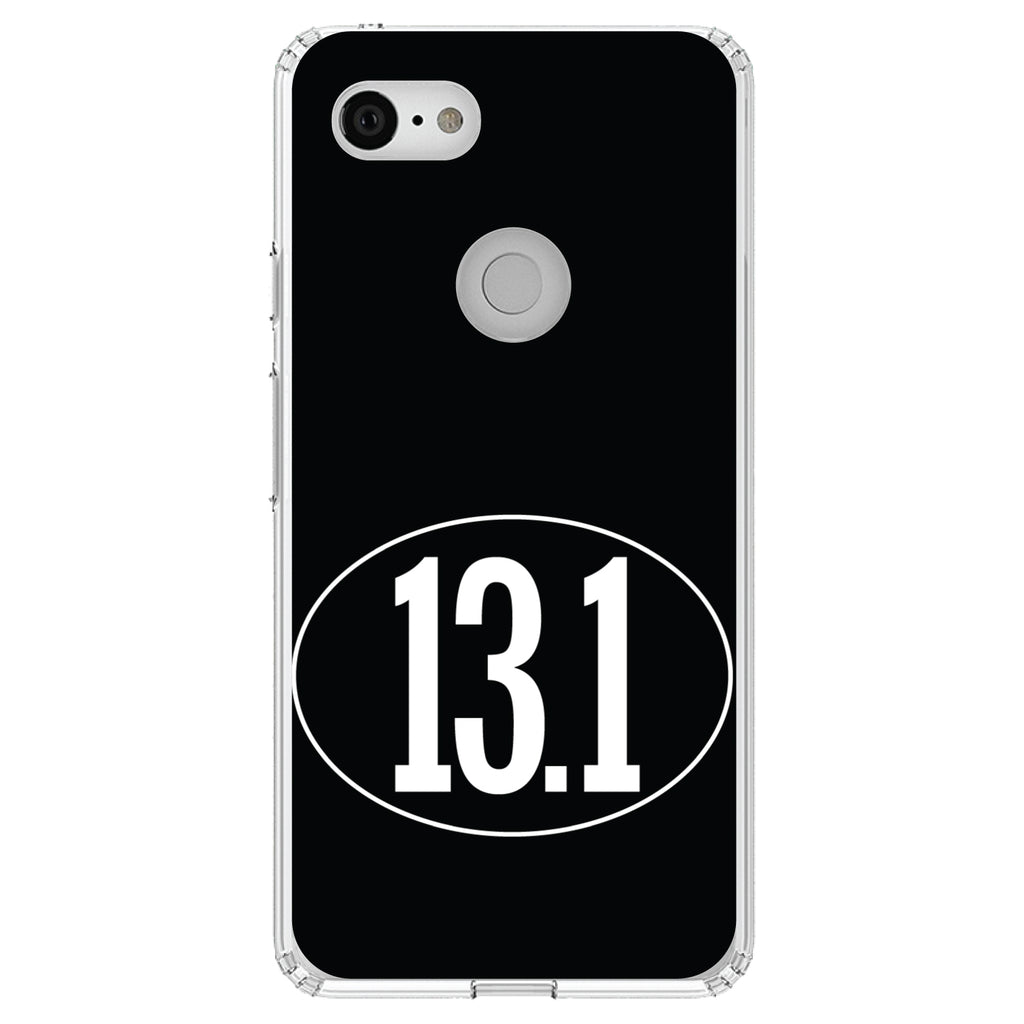 Black White 13.1 Half Marathon Run Clear Shockproof iPhone Case, view 21