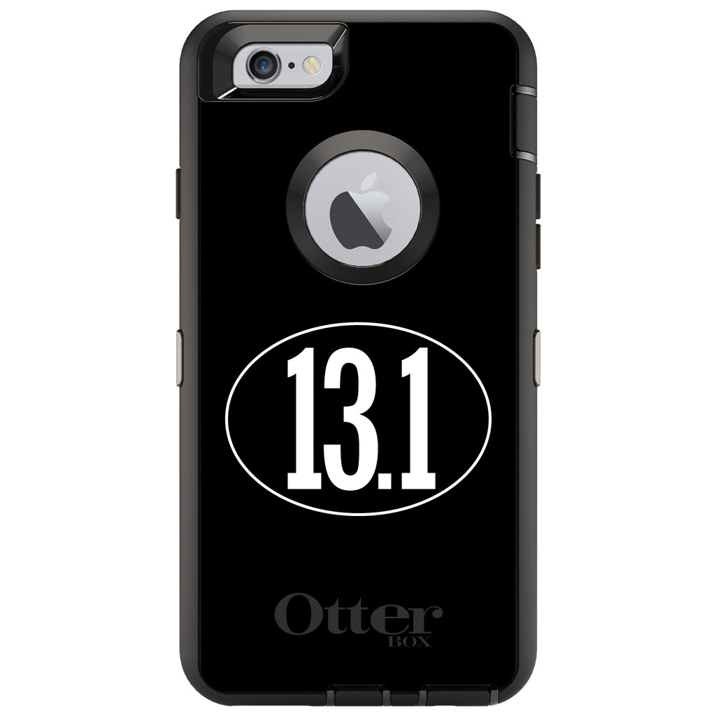 Black White 13.1 Half Marathon Run OtterBox Defender Case for iPhone & Galaxy, view 4
