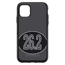 DistinctInk™ OtterBox Symmetry Series Case for Apple iPhone / Samsung Galaxy / Google Pixel - Black 26.2 Oval Marathon Run