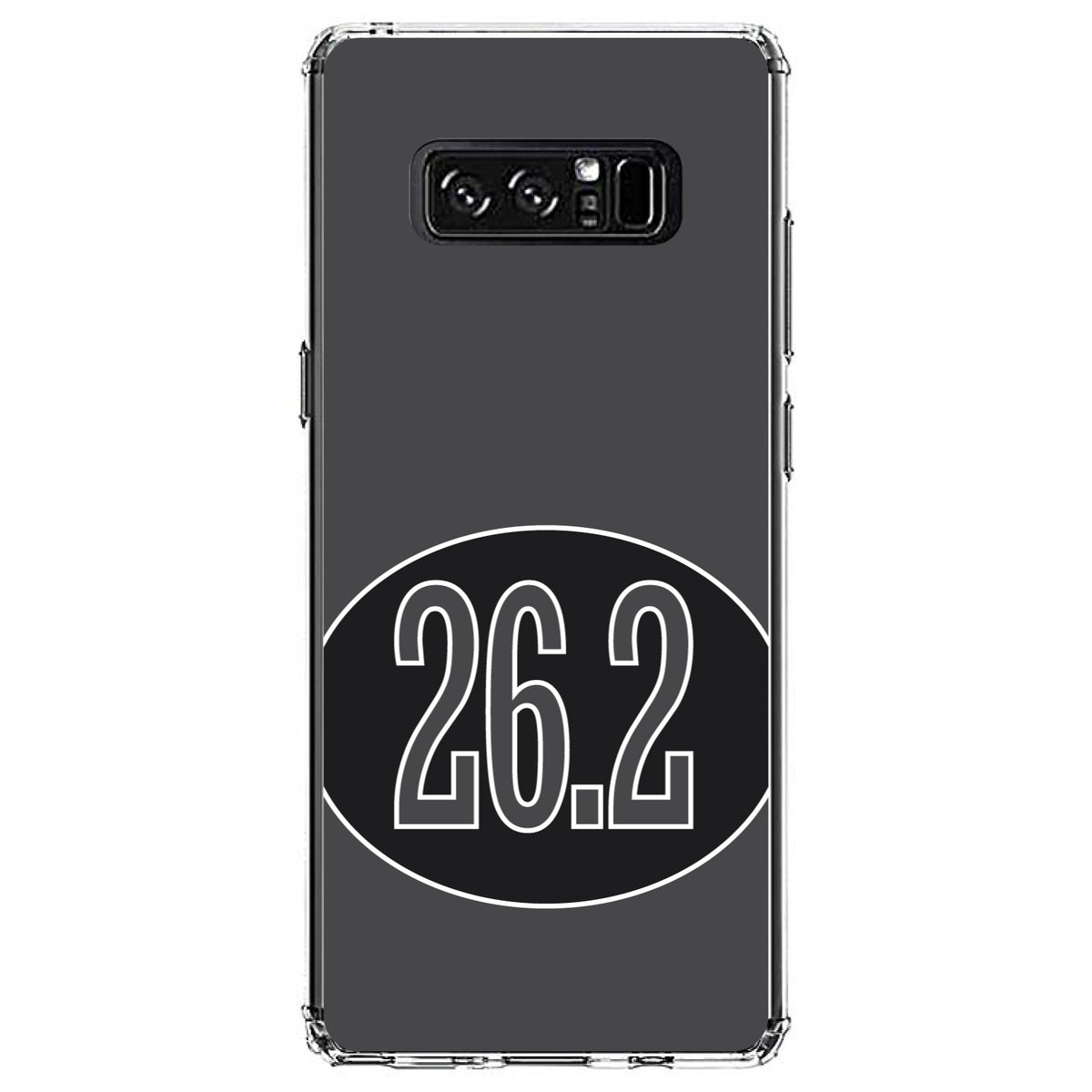 Black 26.2 Oval Marathon Run Clear Shockproof iPhone Case, view 12