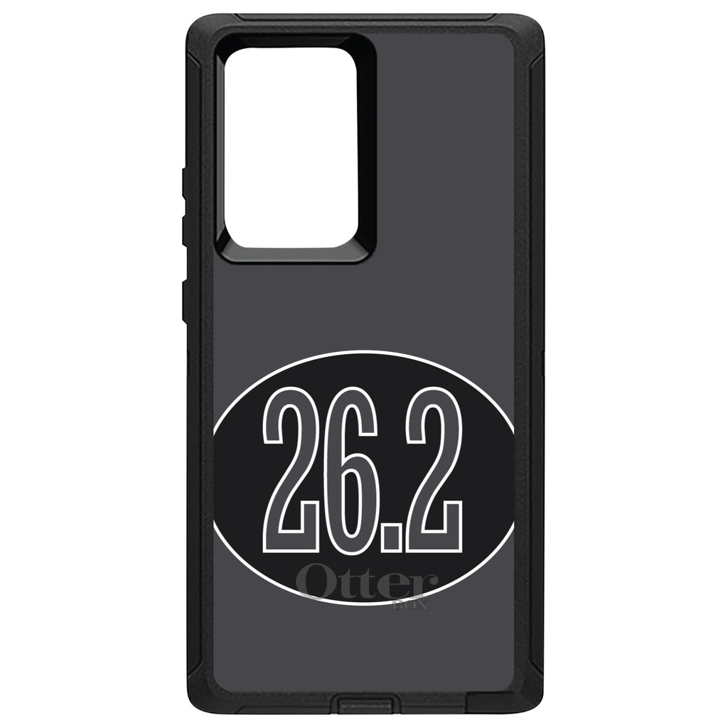 Black 26.2 Oval Marathon Run OtterBox Defender Case for iPhone & Galaxy, view 13