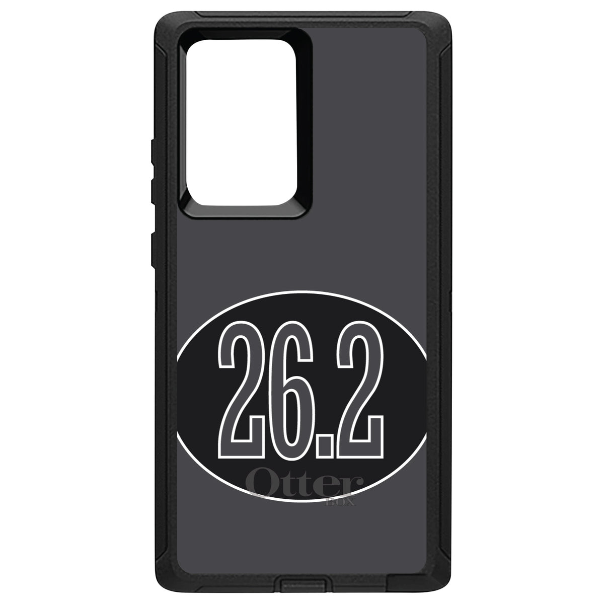 Black 26.2 Oval Marathon Run OtterBox Defender Case for iPhone & Galaxy, view 13