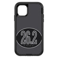Black 26.2 Oval Marathon Run OtterBox Defender Case for iPhone & Galaxy, view 2