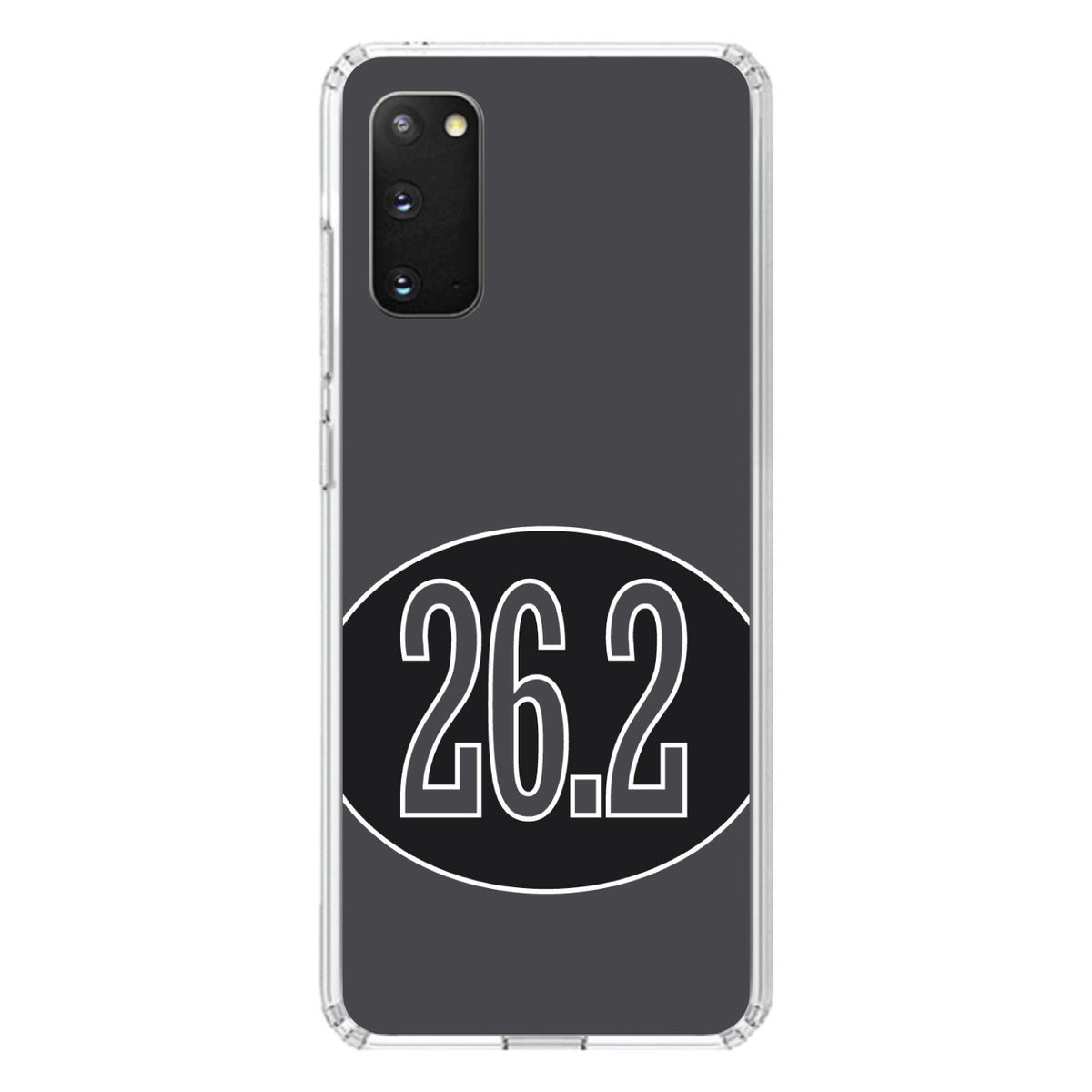 Black 26.2 Oval Marathon Run Clear Shockproof iPhone Case, view 13