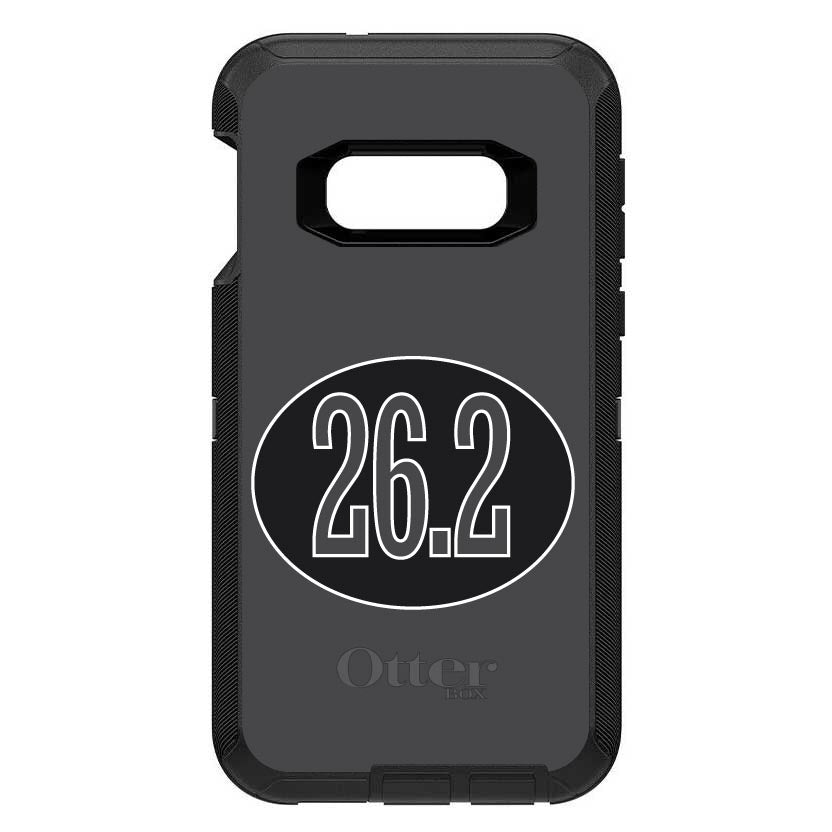 Black 26.2 Oval Marathon Run OtterBox Defender Case for iPhone & Galaxy, view 10