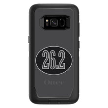 DistinctInk™ OtterBox Defender Series Case for Apple iPhone / Samsung Galaxy / Google Pixel - Black 26.2 Oval Marathon Run