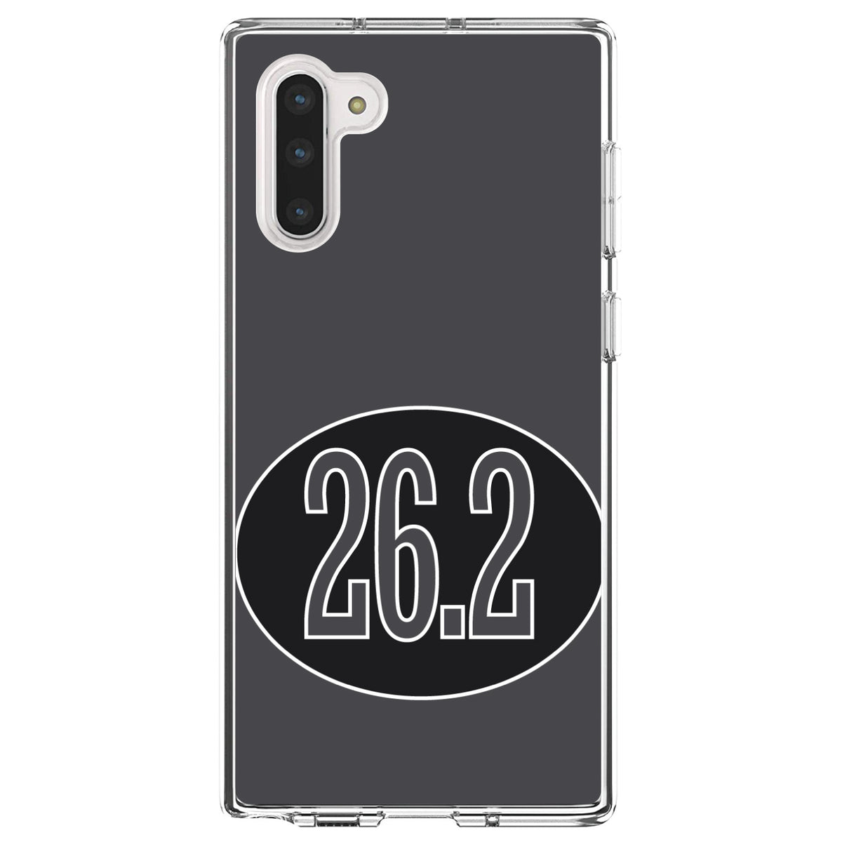 Black 26.2 Oval Marathon Run Clear Shockproof iPhone Case, view 9