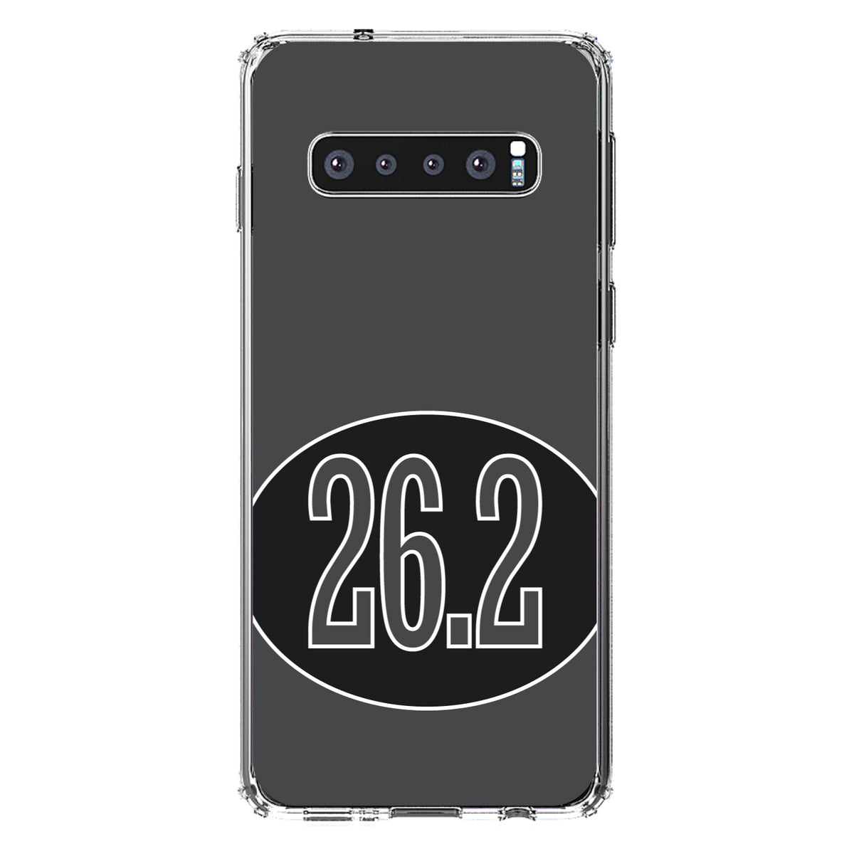 Black 26.2 Oval Marathon Run Clear Shockproof iPhone Case, view 17
