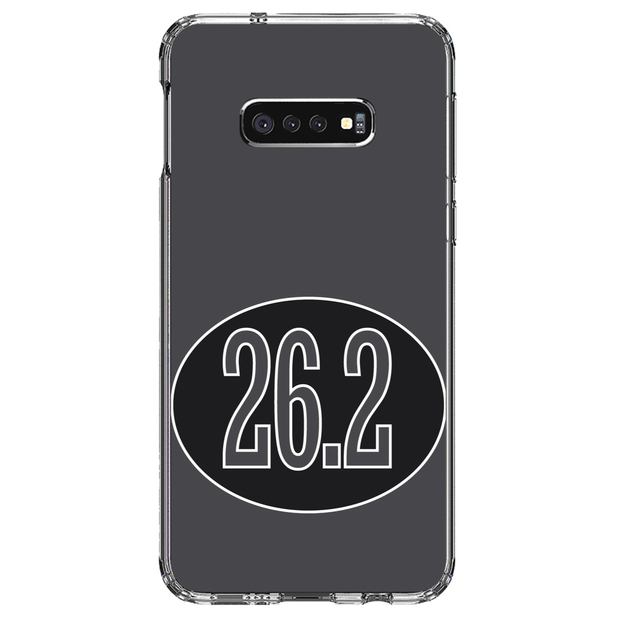 Black 26.2 Oval Marathon Run Clear Shockproof iPhone Case, view 18