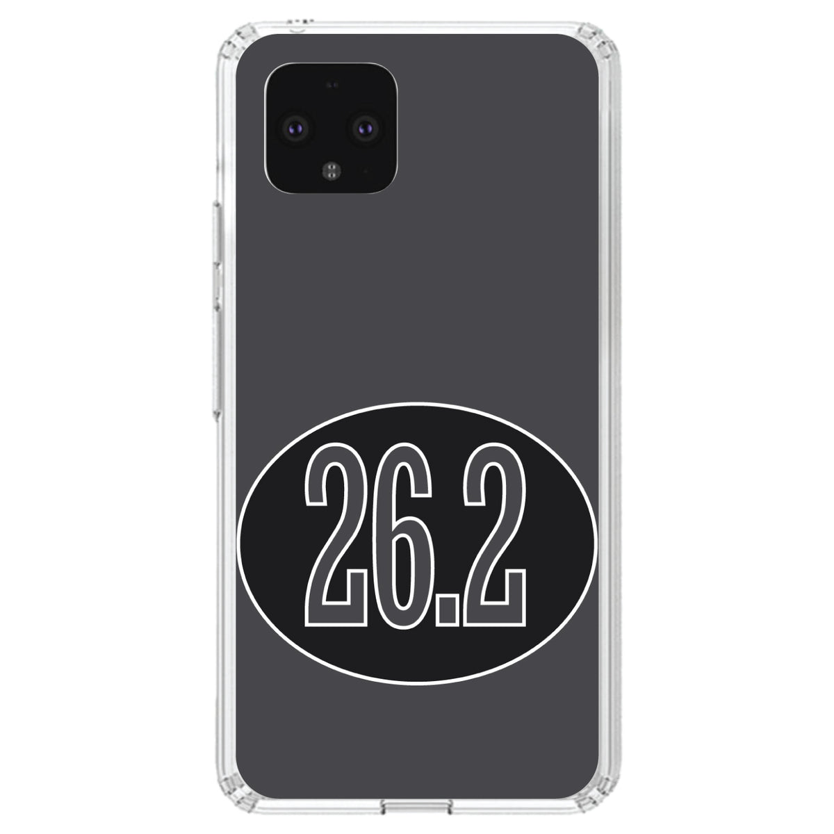 Black 26.2 Oval Marathon Run Clear Shockproof iPhone Case, view 23