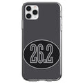 Black 26.2 Oval Marathon Run Clear Shockproof iPhone Case