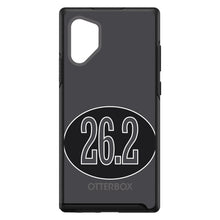 DistinctInk™ OtterBox Symmetry Series Case for Apple iPhone / Samsung Galaxy / Google Pixel - Black 26.2 Oval Marathon Run