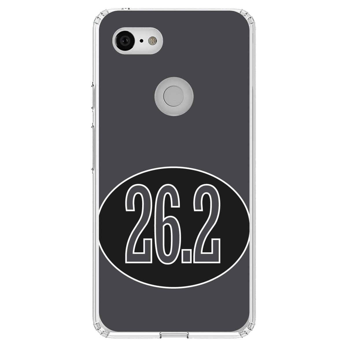 Black 26.2 Oval Marathon Run Clear Shockproof iPhone Case, view 21
