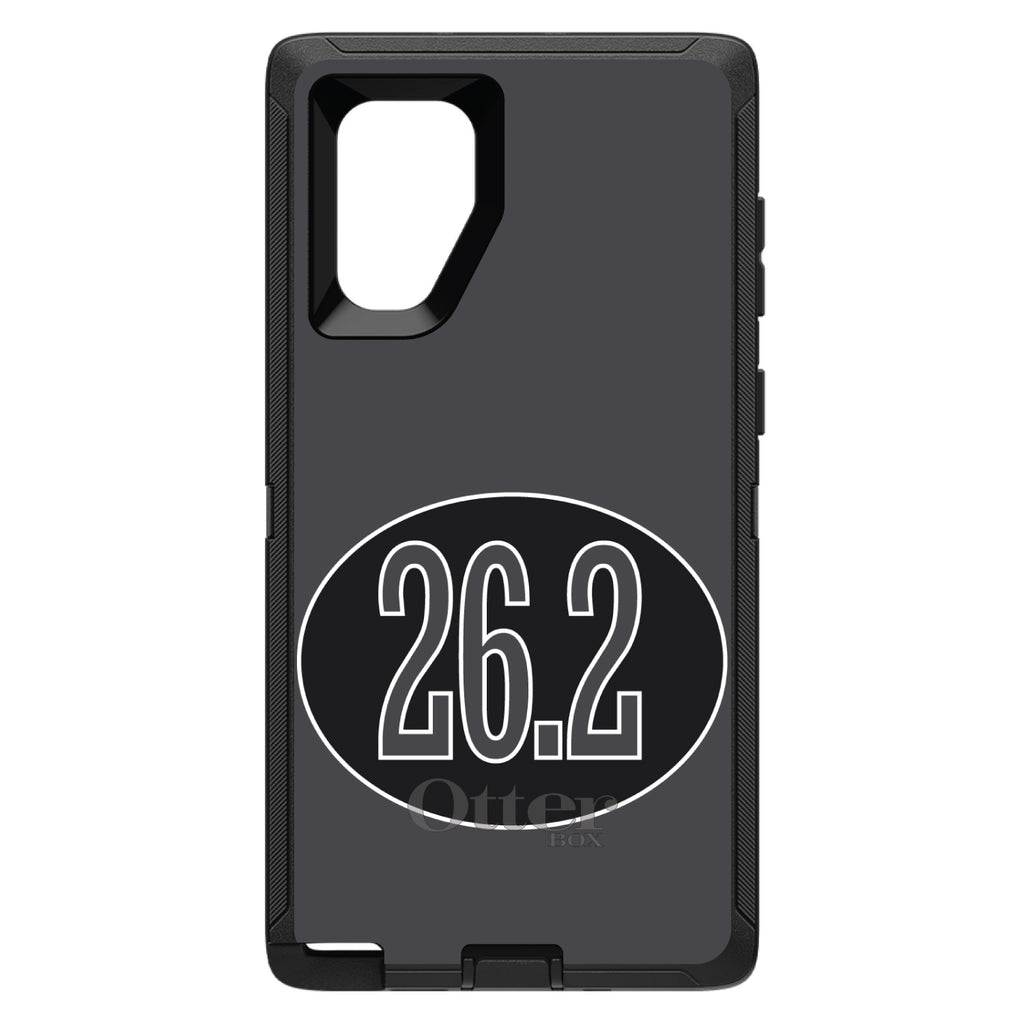 Black 26.2 Oval Marathon Run OtterBox Defender Case for iPhone & Galaxy, view 15