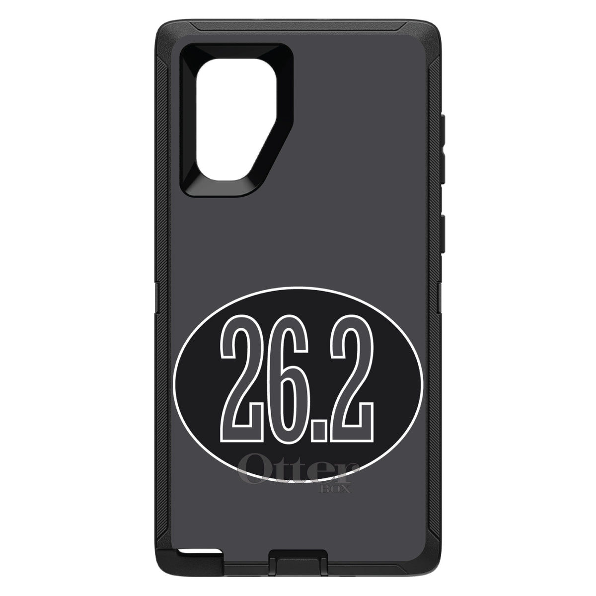 Black 26.2 Oval Marathon Run OtterBox Defender Case for iPhone & Galaxy, view 15