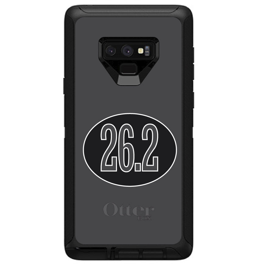 Black 26.2 Oval Marathon Run OtterBox Defender Case for iPhone & Galaxy, view 16
