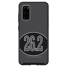DistinctInk™ OtterBox Symmetry Series Case for Apple iPhone / Samsung Galaxy / Google Pixel - Black 26.2 Oval Marathon Run