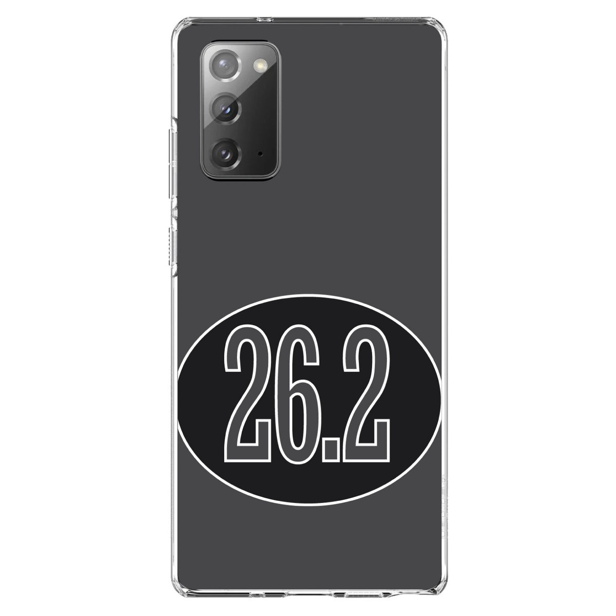 Black 26.2 Oval Marathon Run Clear Shockproof iPhone Case, view 8