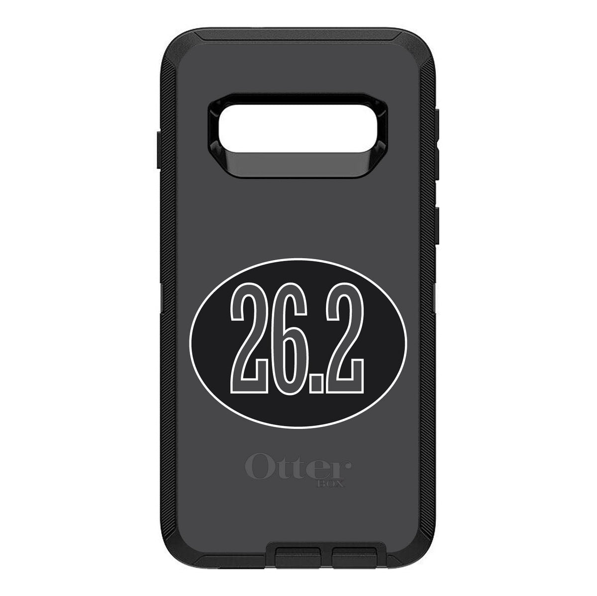Black 26.2 Oval Marathon Run OtterBox Defender Case for iPhone & Galaxy, view 9