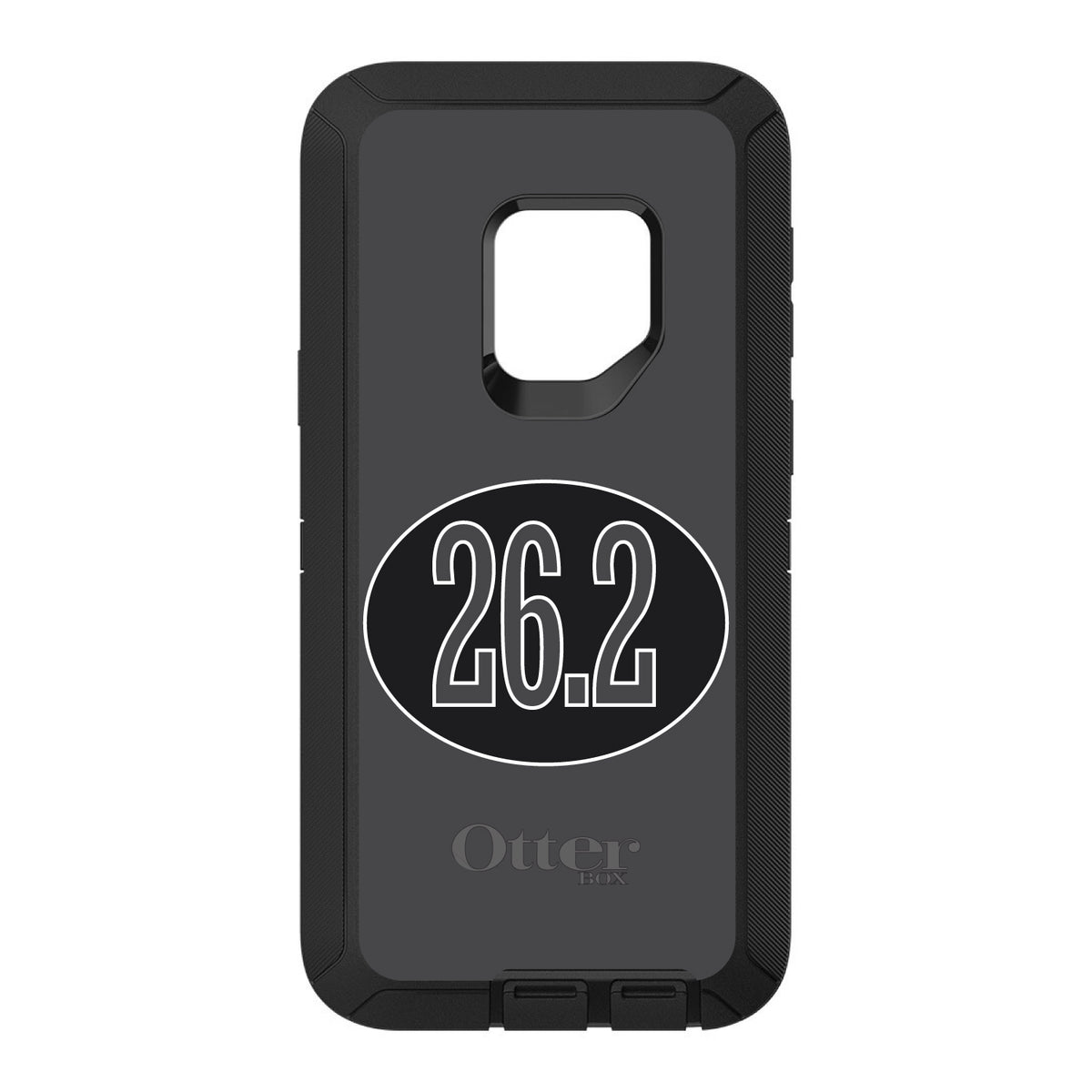 Black 26.2 Oval Marathon Run OtterBox Defender Case for iPhone & Galaxy, view 11