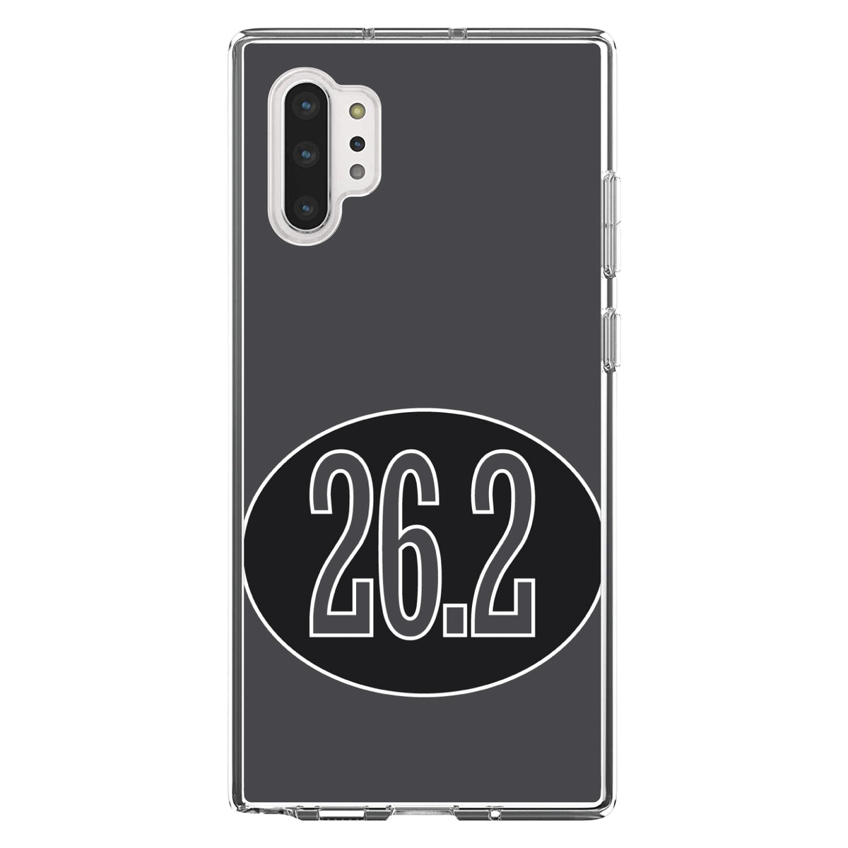 Black 26.2 Oval Marathon Run Clear Shockproof iPhone Case, view 10