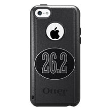 DistinctInk™ OtterBox Commuter Series Case for Apple iPhone or Samsung Galaxy - Black 26.2 Oval Marathon Run