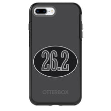 DistinctInk™ OtterBox Symmetry Series Case for Apple iPhone / Samsung Galaxy / Google Pixel - Black 26.2 Oval Marathon Run