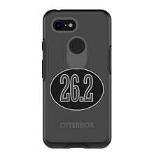 DistinctInk™ OtterBox Symmetry Series Case for Apple iPhone / Samsung Galaxy / Google Pixel - Black 26.2 Oval Marathon Run