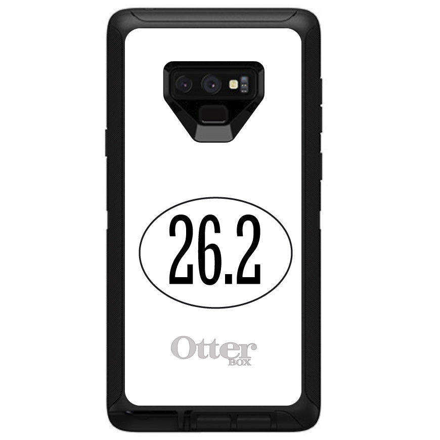 White 26.2 Oval Marathon Run OtterBox Defender Case for iPhone & Galaxy, view 16
