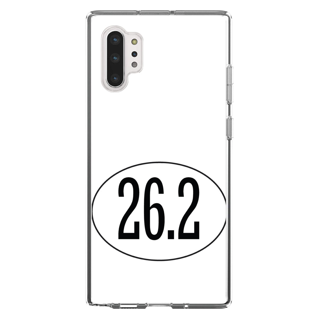 White 26.2 Oval Marathon Run Clear Shockproof iPhone Case, view 10