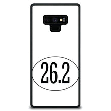 DistinctInk® Hard Plastic Snap-On Case for Apple iPhone or Samsung Galaxy - White 26.2 Oval Marathon Run